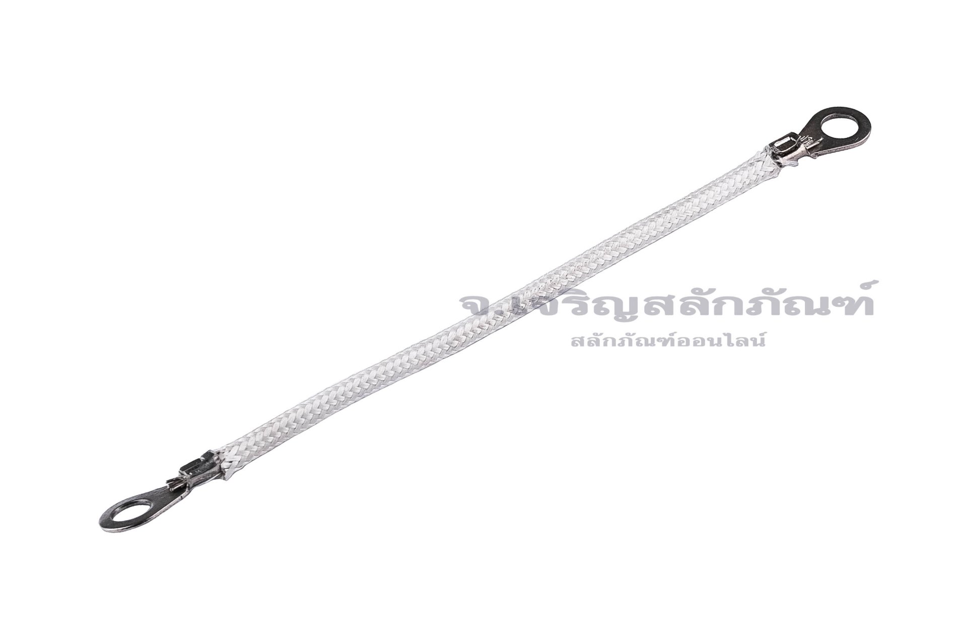 [E] สายกราวด์ สายถัก นิกเกิลบริสุทธิ์ ครอบสายทนความร้อน 1000 องศา ขนาด 1.5 sq.mm ยาว 100 mm